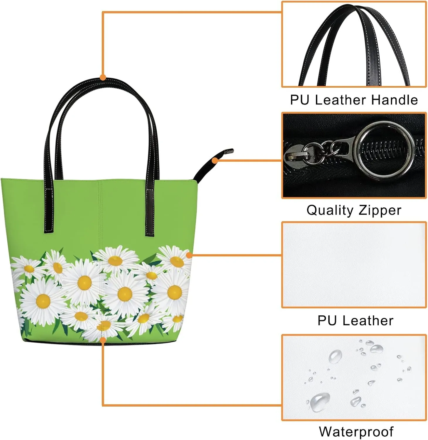 Tote Bag for Women PU Leather Handbags Women's Crossbody Handbags Work Tote Bags for Women Coachbags Tote Bag with Zipper