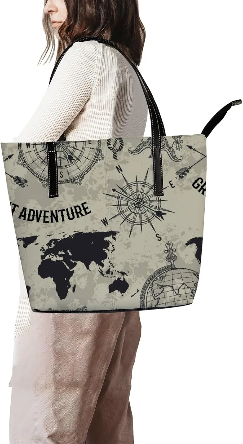 Tote Bag for Women PU Leather Handbags Women's Crossbody Handbags Work Tote Bags for Women Coachbags Tote Bag with Zipper