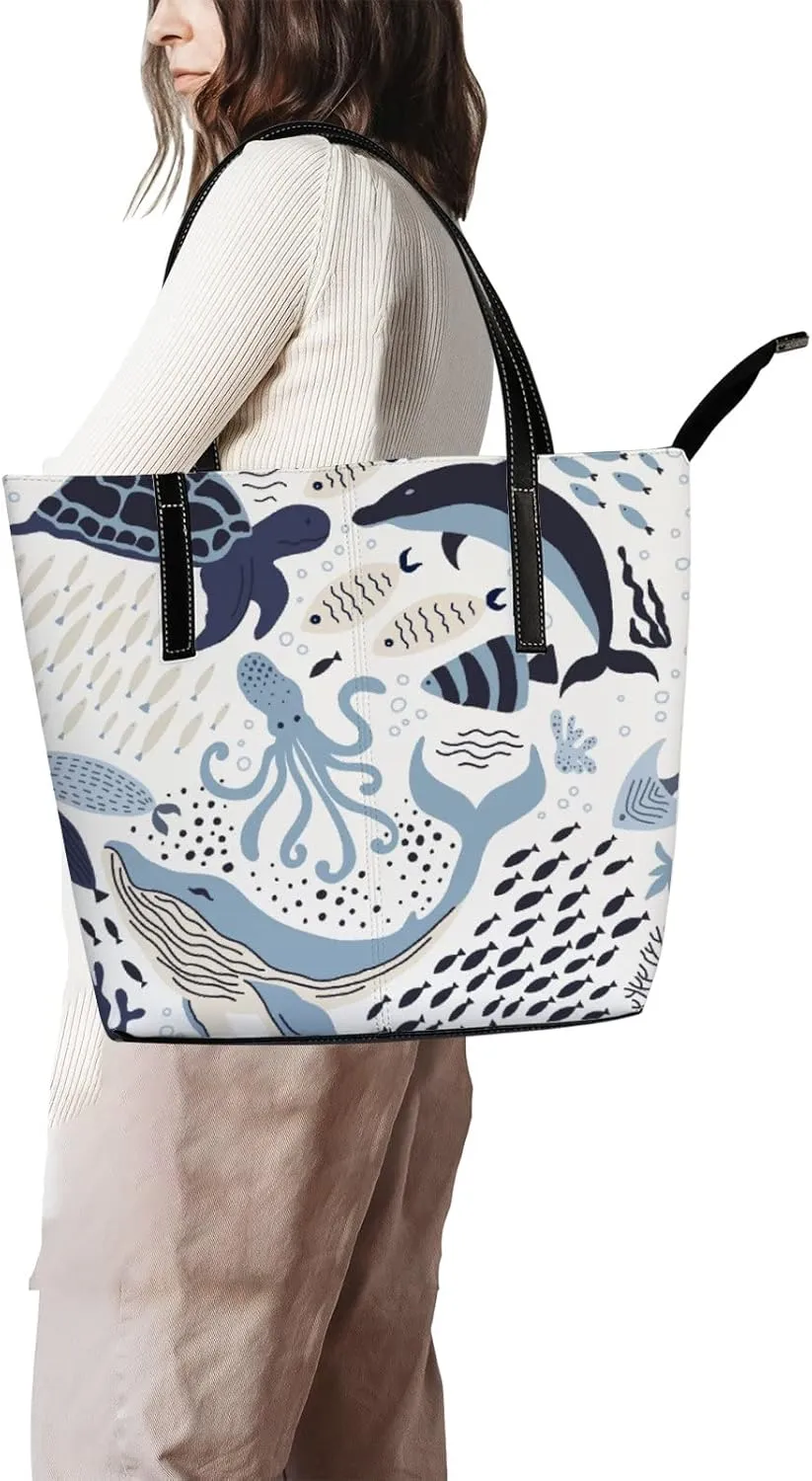 Tote Bag for Women PU Leather Handbags Women's Crossbody Handbags Work Tote Bags for Women Coachbags Tote Bag with Zipper