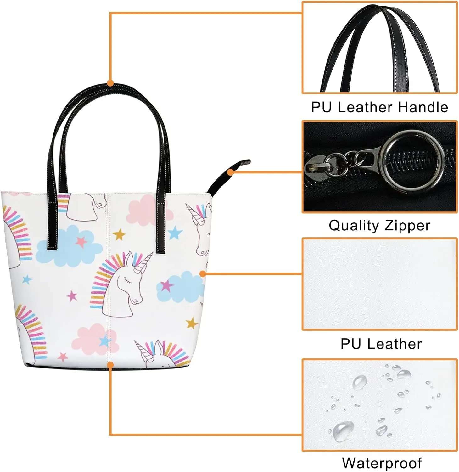 Tote Bag for Women PU Leather Handbags Women's Crossbody Handbags Work Tote Bags for Women Coachbags Tote Bag with Zipper