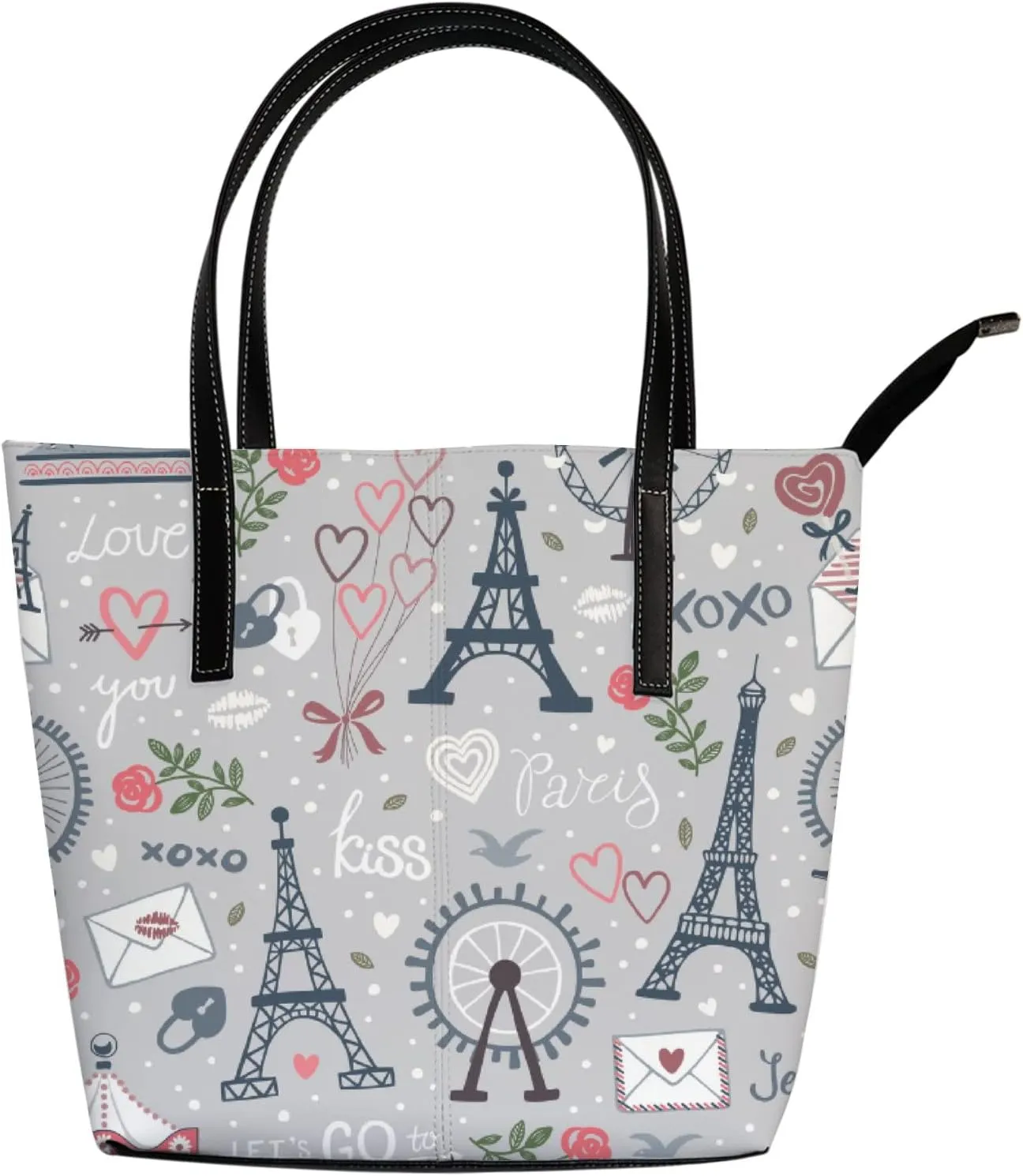 Tote Bag for Women PU Leather Handbags Women's Crossbody Handbags Work Tote Bags for Women Coachbags Tote Bag with Zipper