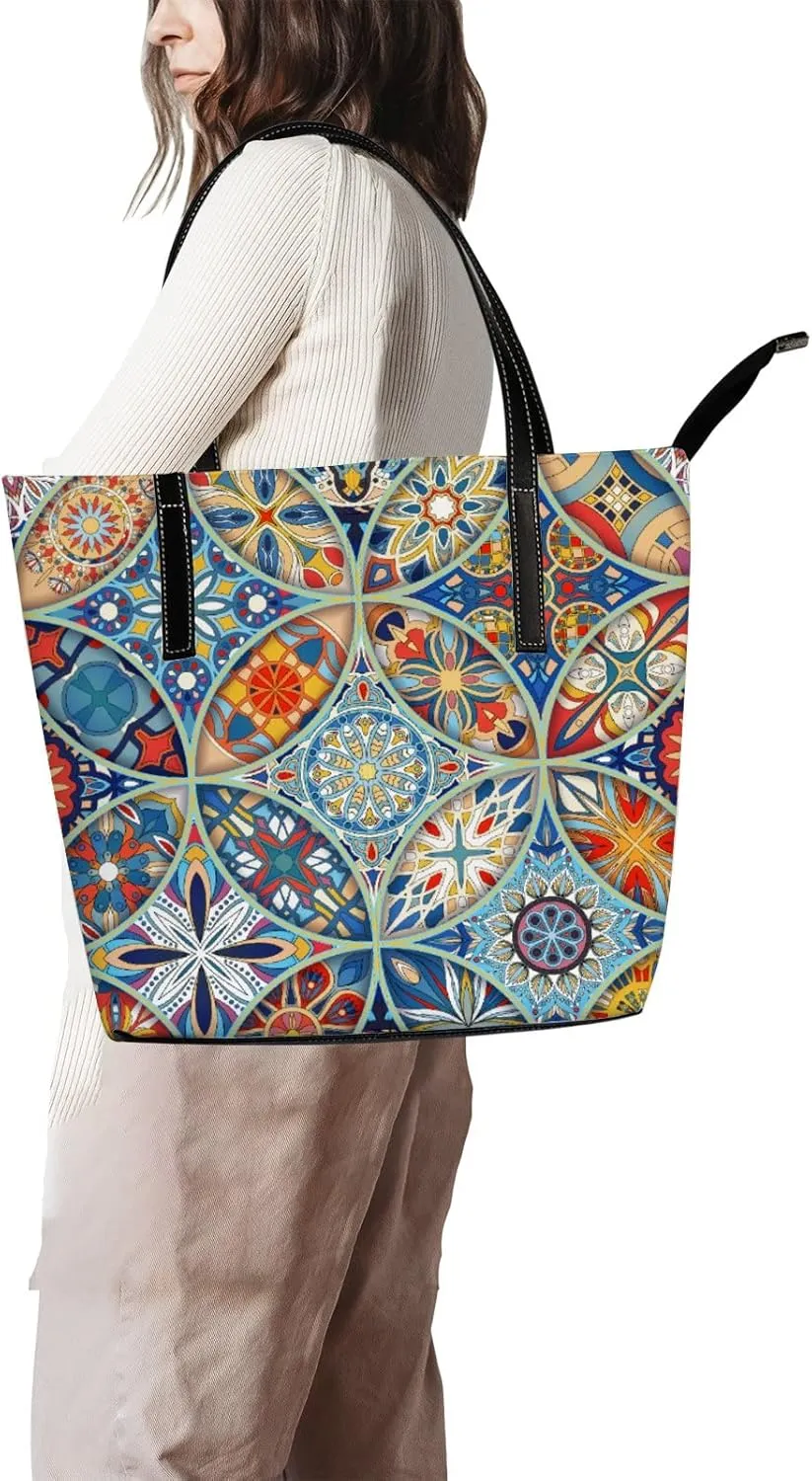 Tote Bag for Women PU Leather Handbags Women's Crossbody Handbags Work Tote Bags for Women Coachbags Tote Bag with Zipper