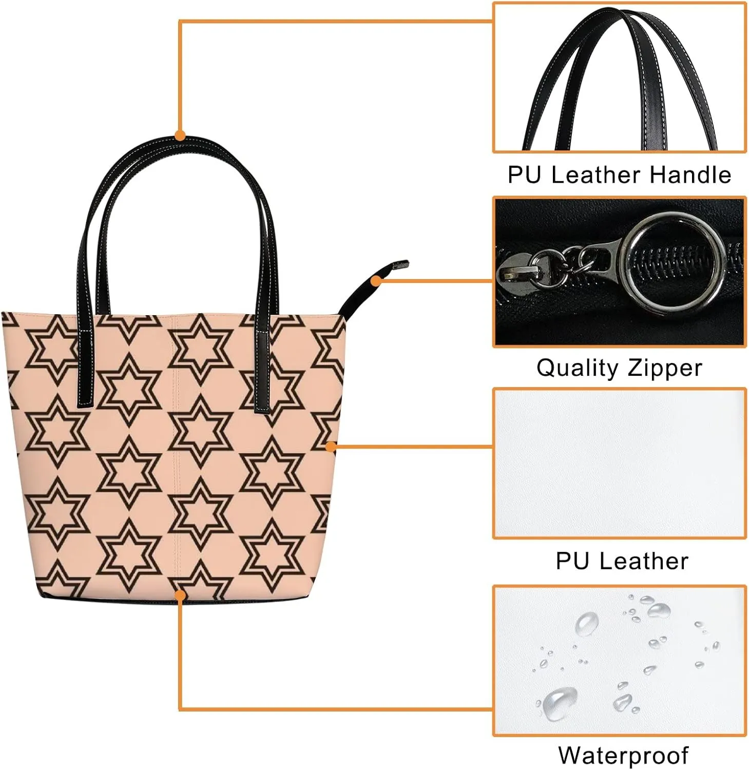 Tote Bag for Women PU Leather Handbags Women's Crossbody Handbags Work Tote Bags for Women Coachbags Tote Bag with Zipper