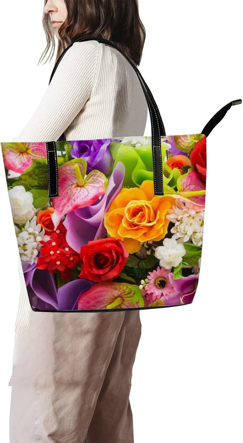 Tote Bag for Women PU Leather Handbags Women's Crossbody Handbags Work Tote Bags for Women Coachbags Tote Bag with Zipper