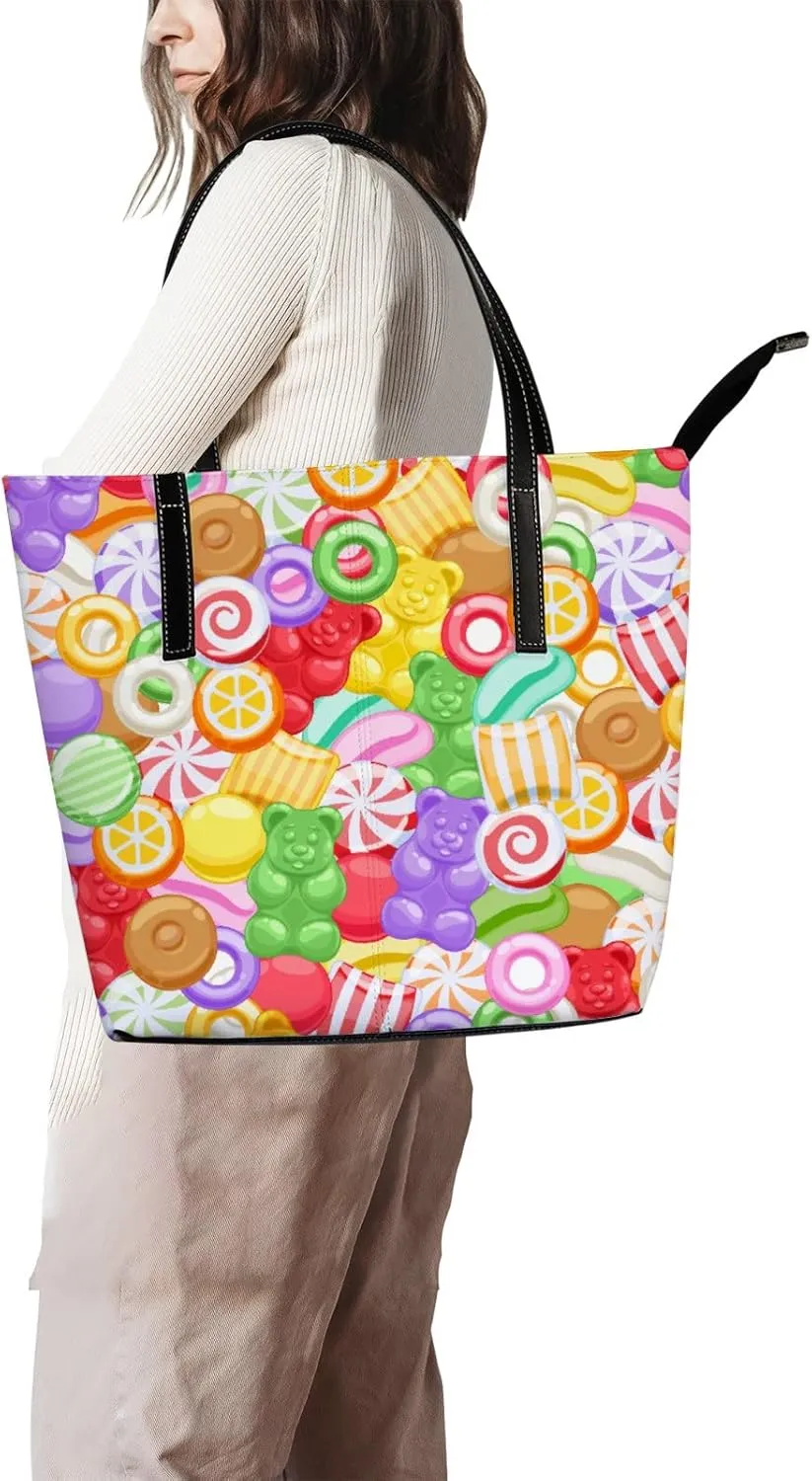 Tote Bag for Women PU Leather Handbags Women's Crossbody Handbags Work Tote Bags for Women Coachbags Tote Bag with Zipper