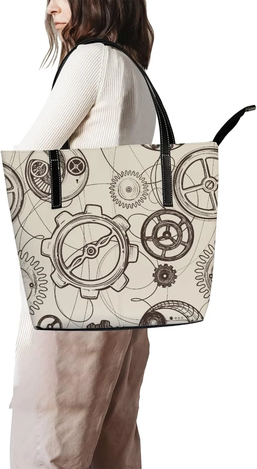 Tote Bag for Women PU Leather Handbags Women's Crossbody Handbags Work Tote Bags for Women Coachbags Tote Bag with Zipper