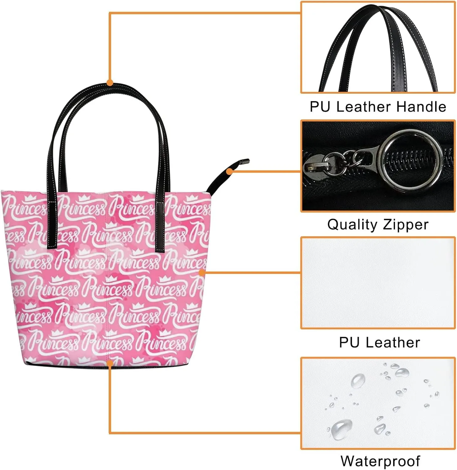 Tote Bag for Women PU Leather Handbags Women's Crossbody Handbags Work Tote Bags for Women Coachbags Tote Bag with Zipper