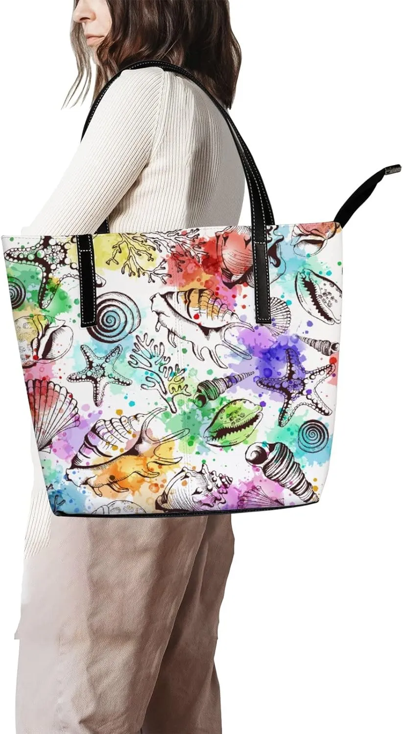 Tote Bag for Women PU Leather Handbags Women's Crossbody Handbags Work Tote Bags for Women Coachbags Tote Bag with Zipper