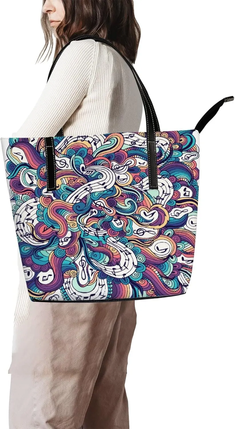 Tote Bag for Women PU Leather Handbags Women's Crossbody Handbags Work Tote Bags for Women Coachbags Tote Bag with Zipper