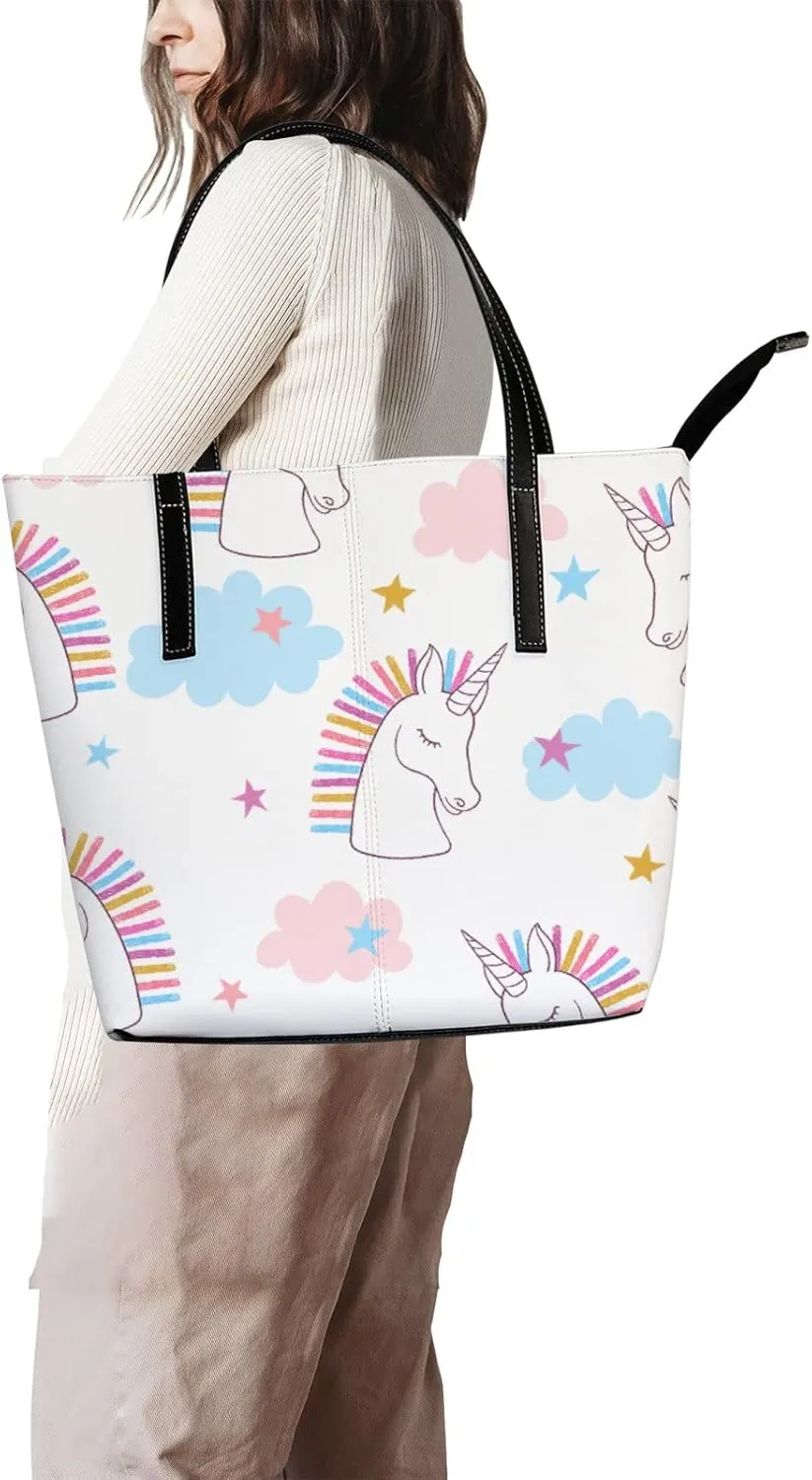Tote Bag for Women PU Leather Handbags Women's Crossbody Handbags Work Tote Bags for Women Coachbags Tote Bag with Zipper