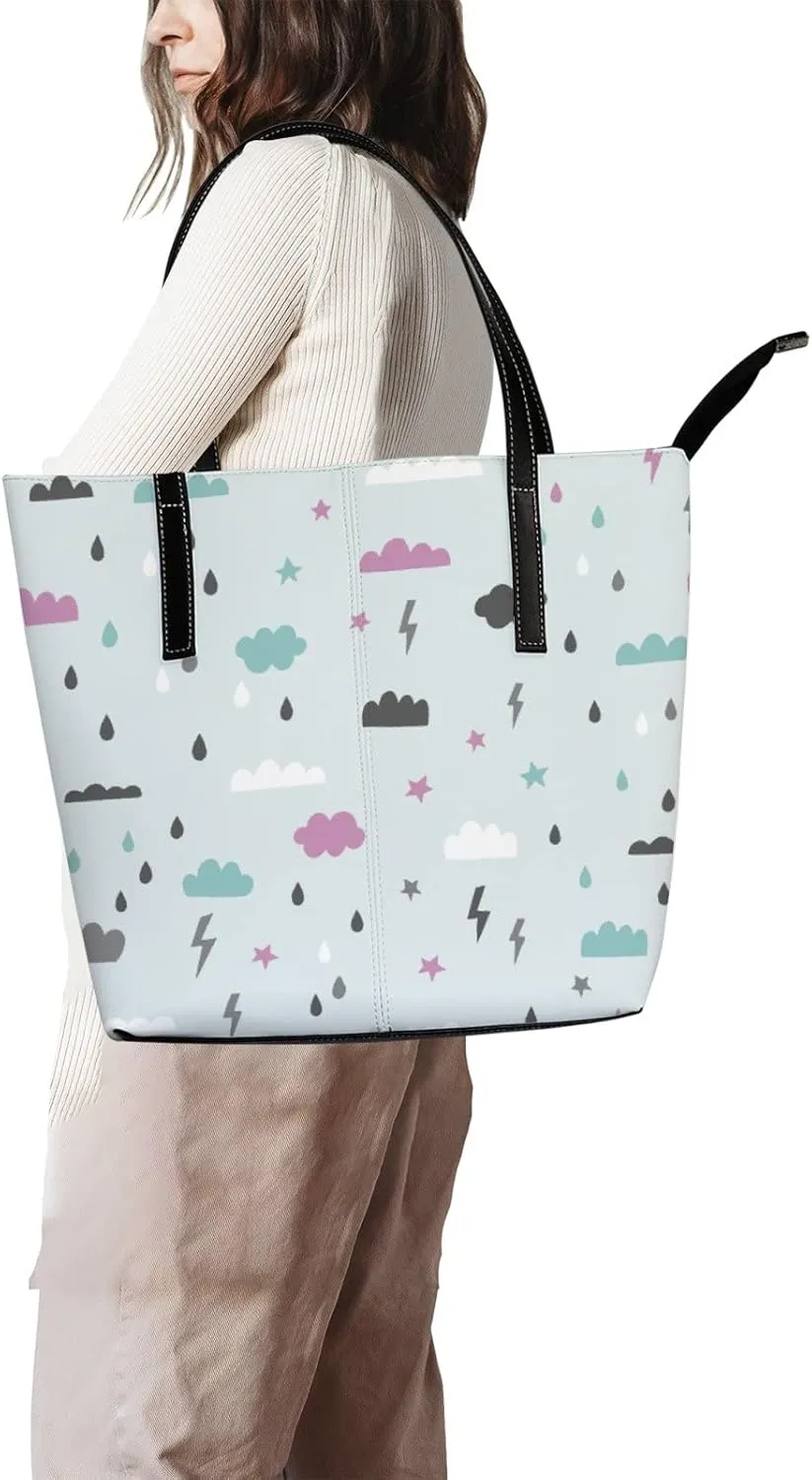 Tote Bag for Women PU Leather Handbags Women's Crossbody Handbags Work Tote Bags for Women Coachbags Tote Bag with Zipper