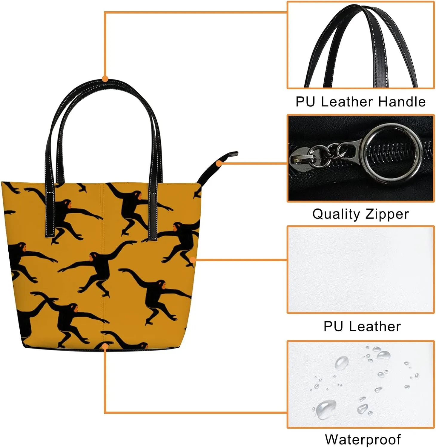 Tote Bag for Women PU Leather Handbags Women's Crossbody Handbags Work Tote Bags for Women Coachbags Tote Bag with Zipper