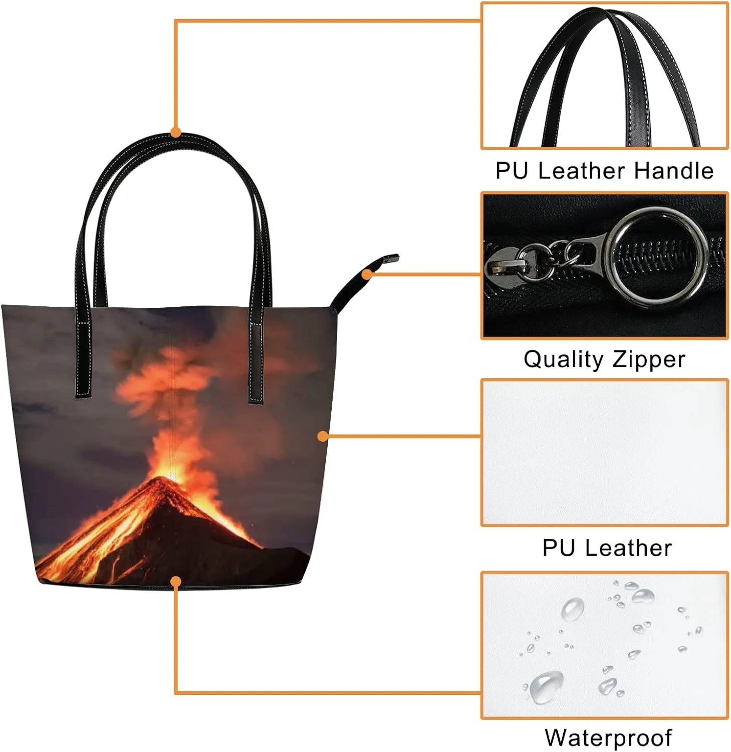 Tote Bag for Women PU Leather Handbags Women's Crossbody Handbags Work Tote Bags for Women Coachbags Tote Bag with Zipper