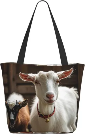 Tote Bag for Women Purse and Handbags Tote Shoulder Shopping Bag Cute Goat Messenger Bag