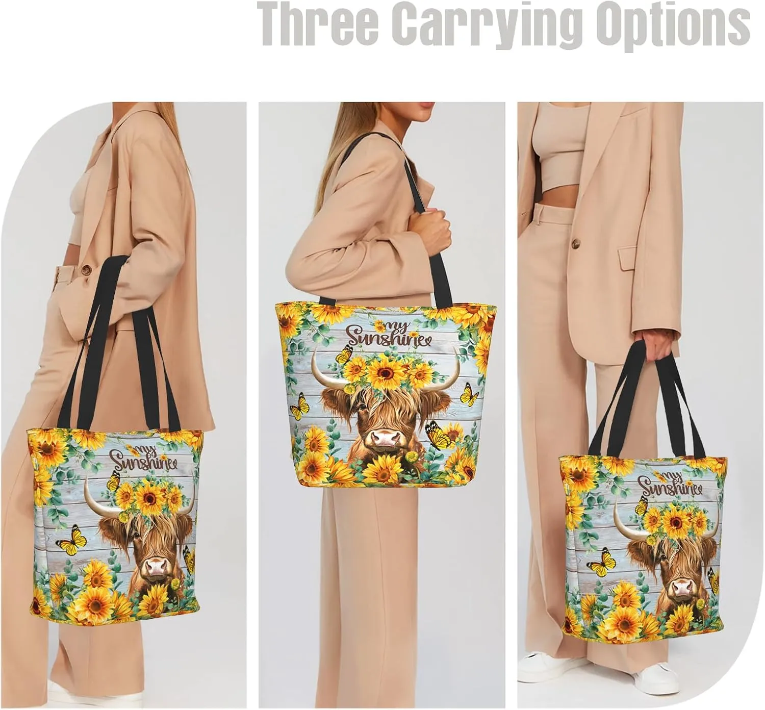Tote Bag for Women Reusable Shopping Tote Bag Zippered Inspirational Scripture Shoulder Bags