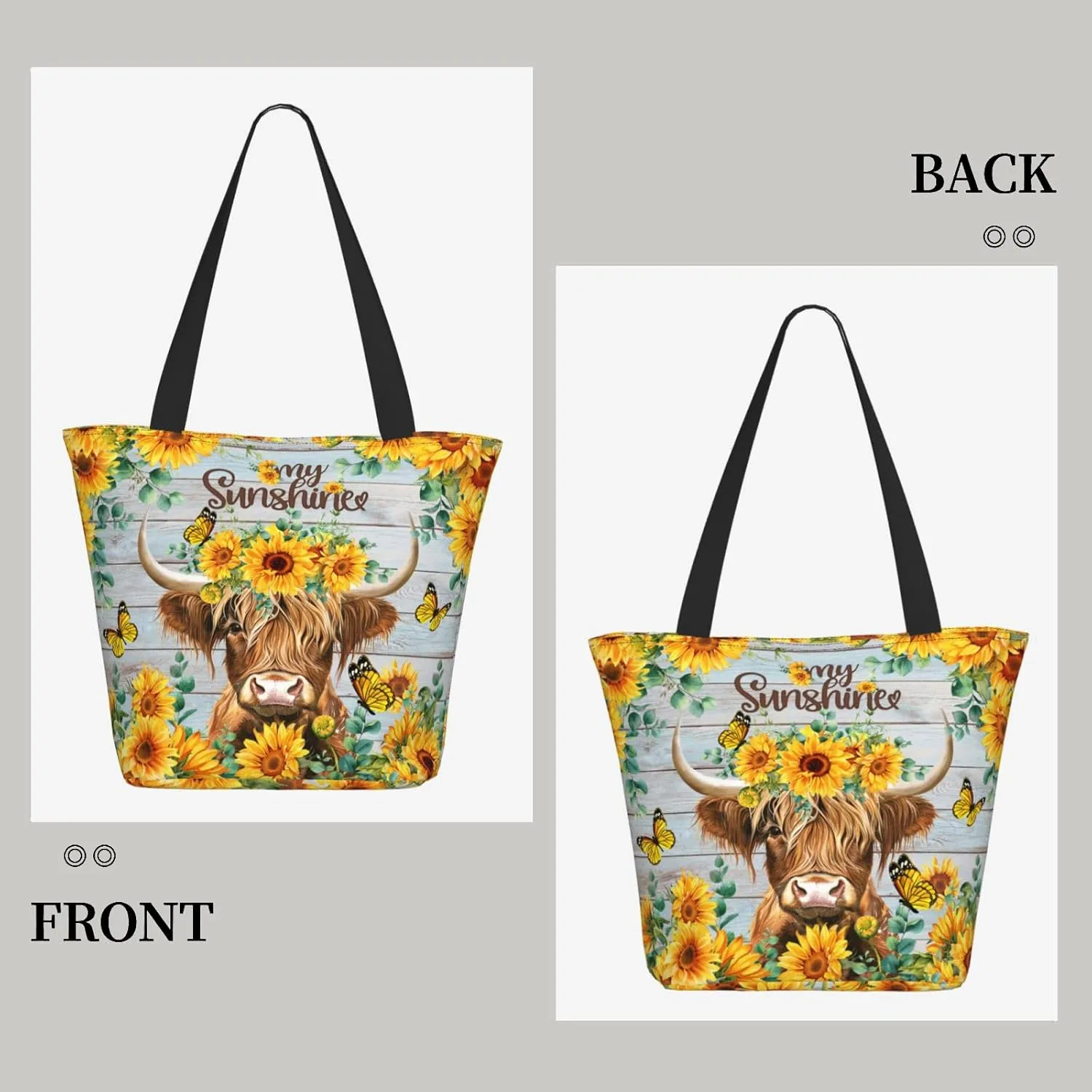 Tote Bag for Women Reusable Shopping Tote Bag Zippered Inspirational Scripture Shoulder Bags