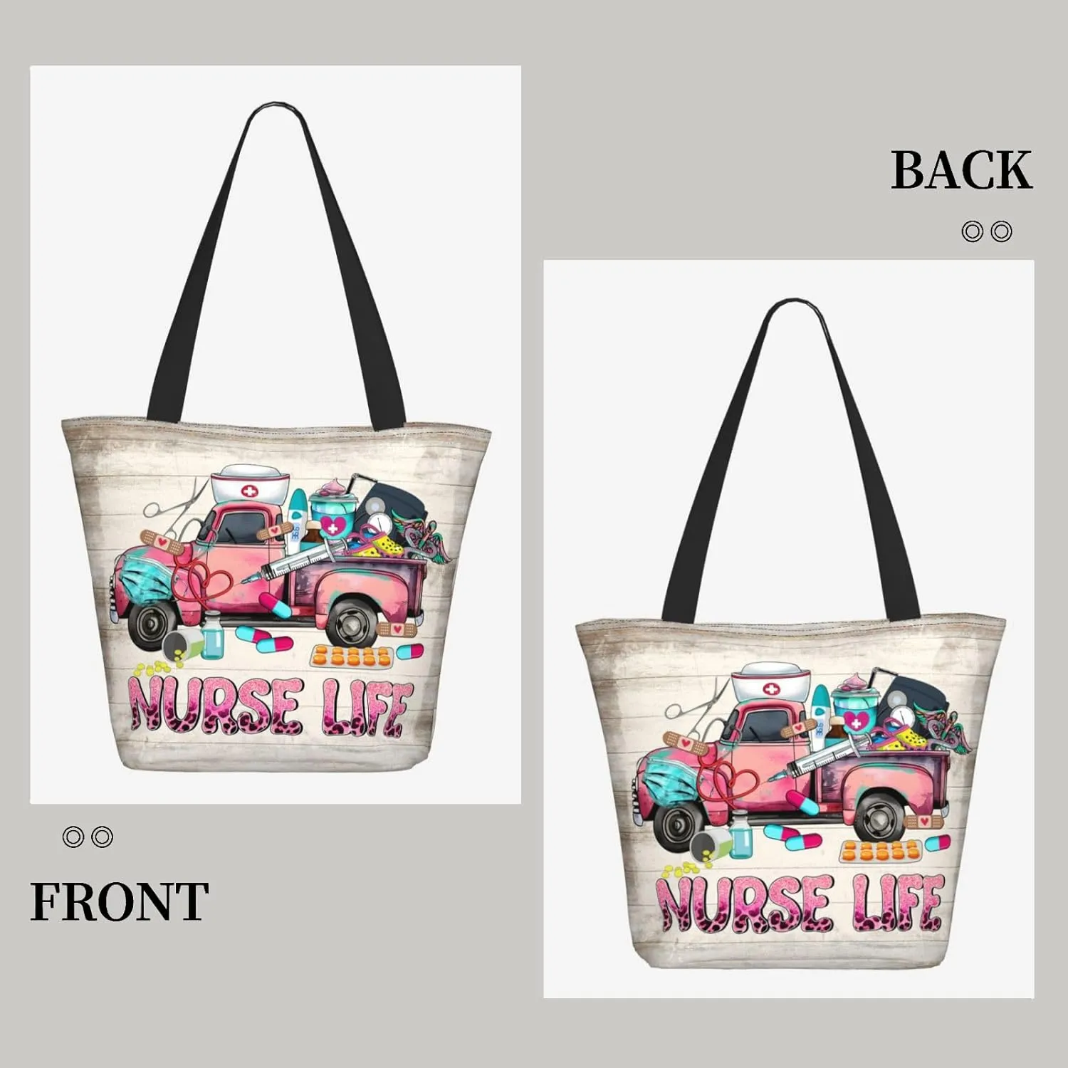 Tote Bag for Women Reusable Shopping Tote Bag Zippered Inspirational Scripture Shoulder Bags