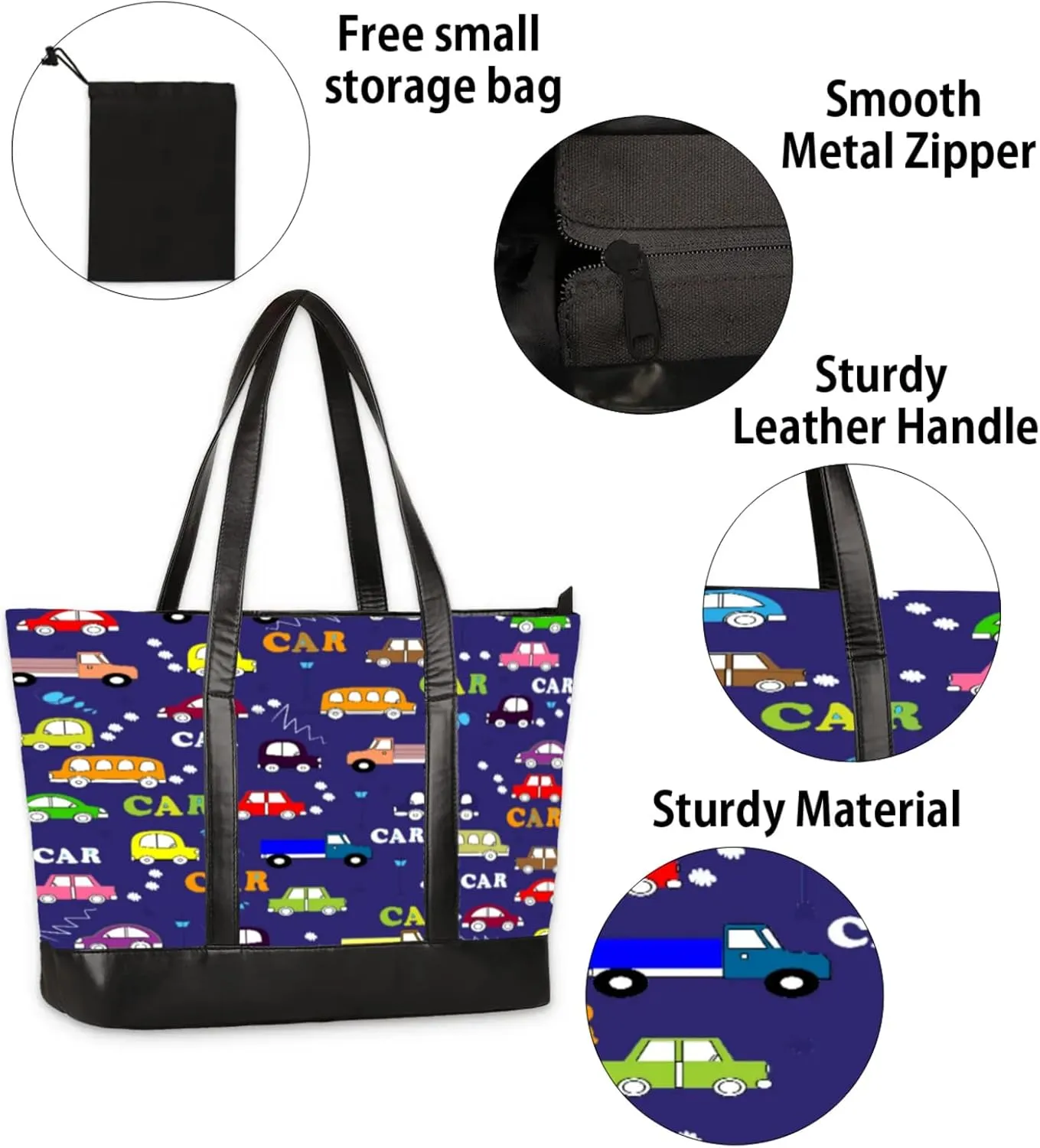 Tote Bag for Women with Zipper, Laptop Tote Bags Laptop Sleeve Case Shoulder Bag Messenger Bags