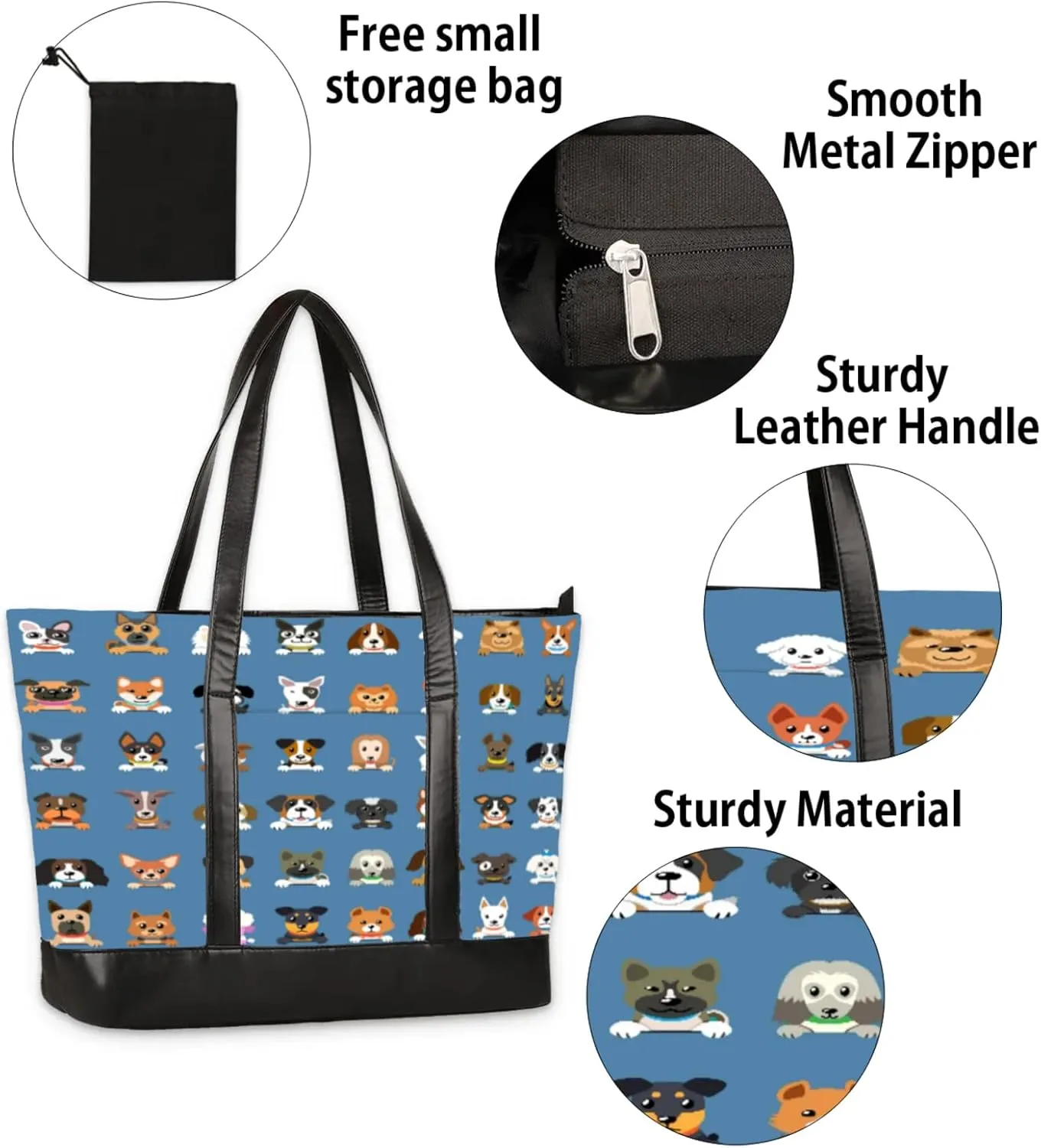 Tote Bag for Women with Zipper, Laptop Tote Bags Laptop Sleeve Case Shoulder Bag Messenger Bags