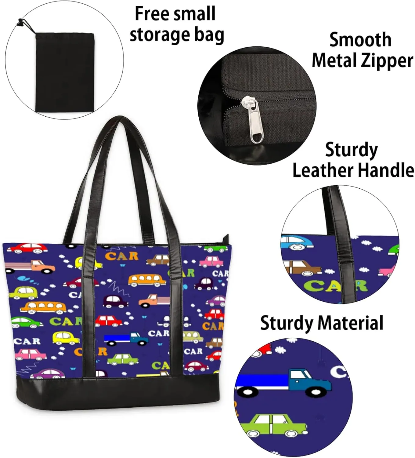 Tote Bag for Women with Zipper, Laptop Tote Bags Laptop Sleeve Case Shoulder Bag Messenger Bags