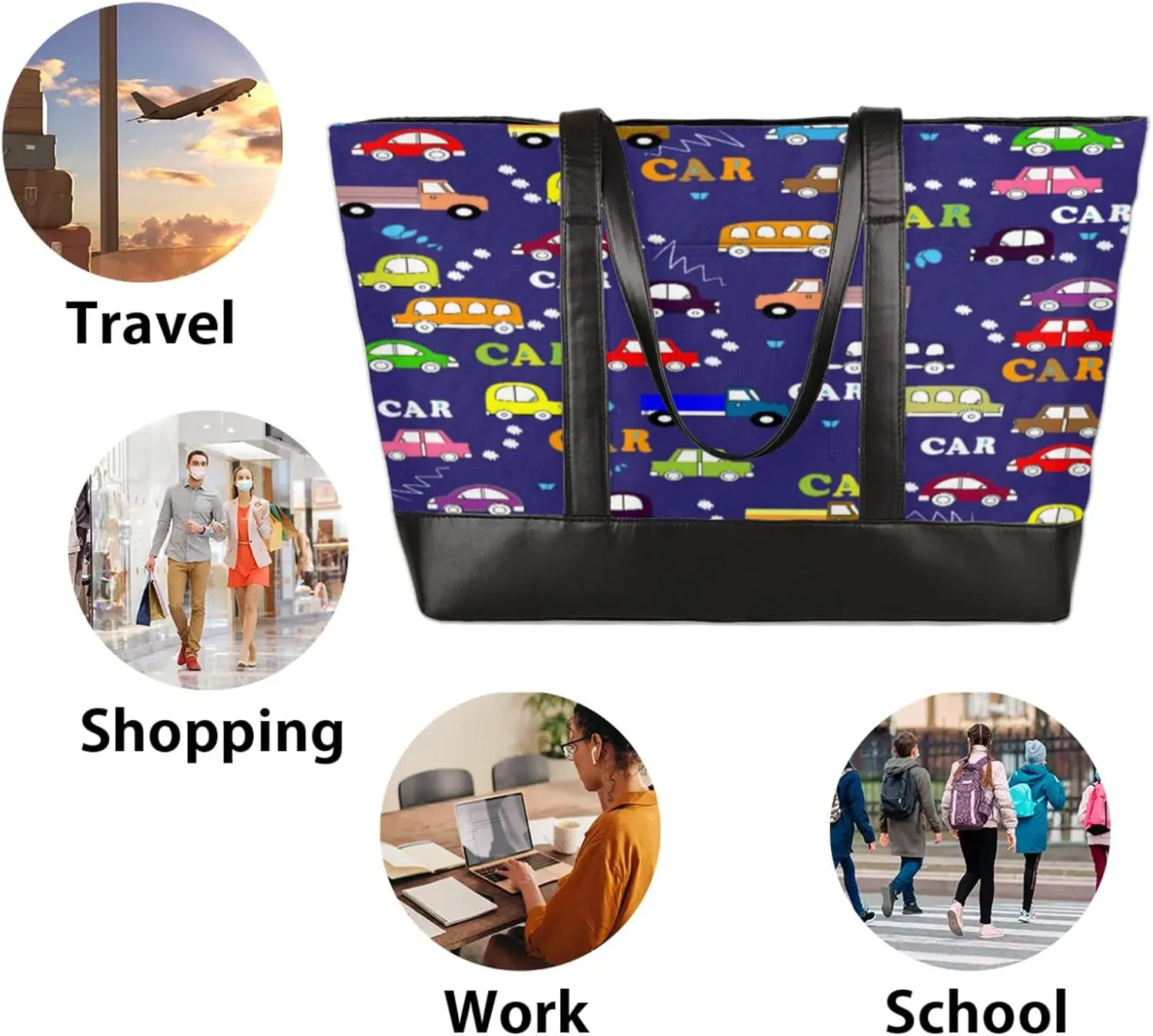 Tote Bag for Women with Zipper, Laptop Tote Bags Laptop Sleeve Case Shoulder Bag Messenger Bags