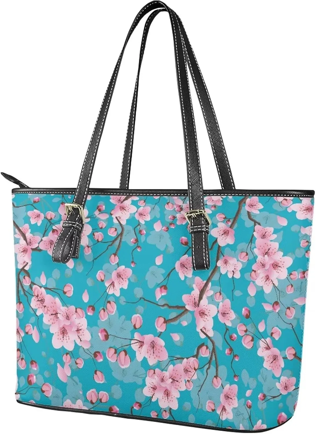Tote Bag for Women Zipper Shoulder Bag Faux Leather Purses