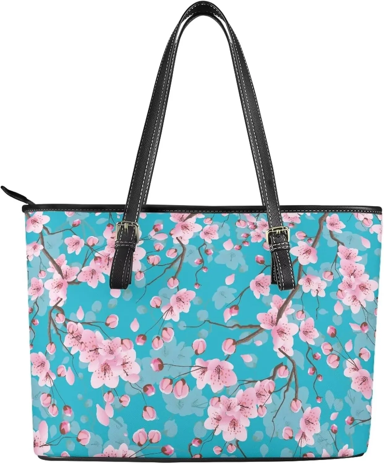 Tote Bag for Women Zipper Shoulder Bag Faux Leather Purses