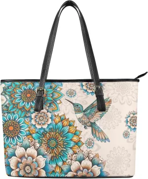 Tote Bag for Women Zipper Shoulder Bag Faux Leather Purses