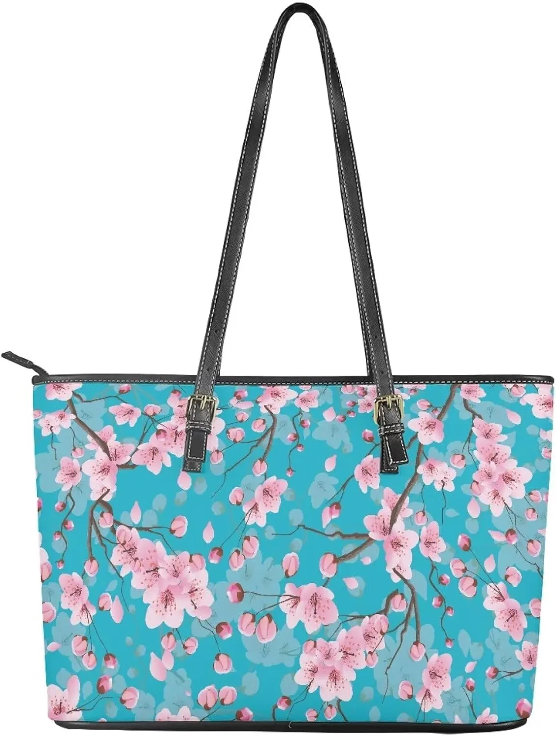 Tote Bag for Women Zipper Shoulder Bag Faux Leather Purses