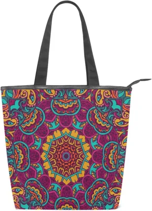Tote Bags for Women Canvas Tote Purse Shoulder Bags with Pockets Top Handle Shoulder Handbags Tote Bag Pattren 1