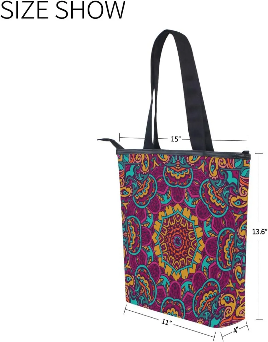 Tote Bags for Women Canvas Tote Purse Shoulder Bags with Pockets Top Handle Shoulder Handbags Tote Bag Pattren 1