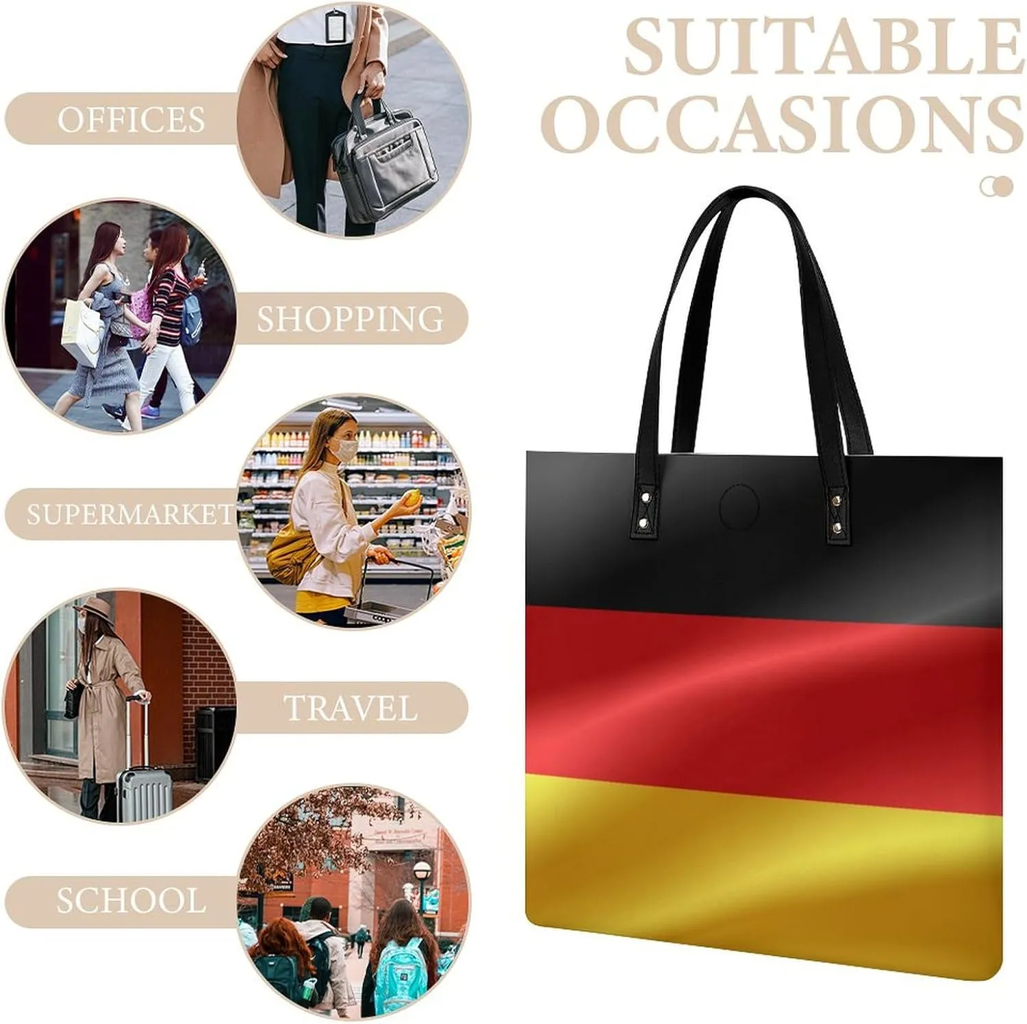 Tote Bags Pu Leather Purses and Handbags for Women Ladies Shoulder Bags