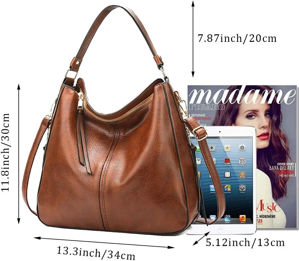 Tote Shoulder Bag for Women Leather Work Crossbody Bags Ladies Shopping Purses and Handbags