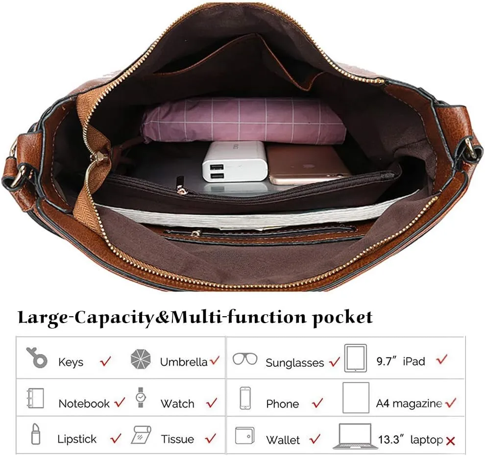 Tote Shoulder Bag for Women Leather Work Crossbody Bags Ladies Shopping Purses and Handbags