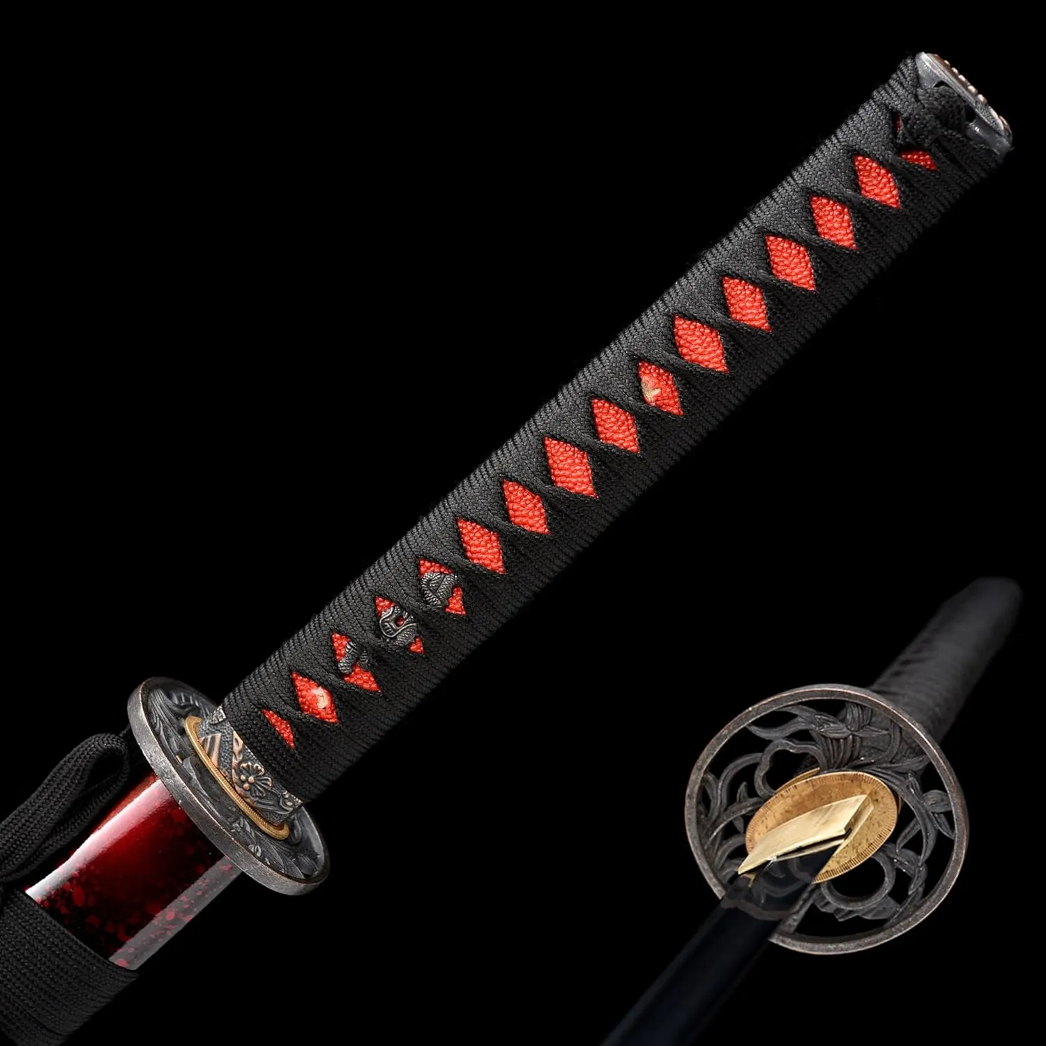 Traditional Heat/Clay Tempered Hand Forged Katana Sword | Real 1060/1095 T10 High Carbon Steel Sharp Full Tang Katanas | Practical Authentic Japanese Samurai Swords