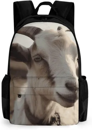 Travel Backpack for Men Women Goat on Hillside Laptop Backpack for Work Office Travel Casual Daypack