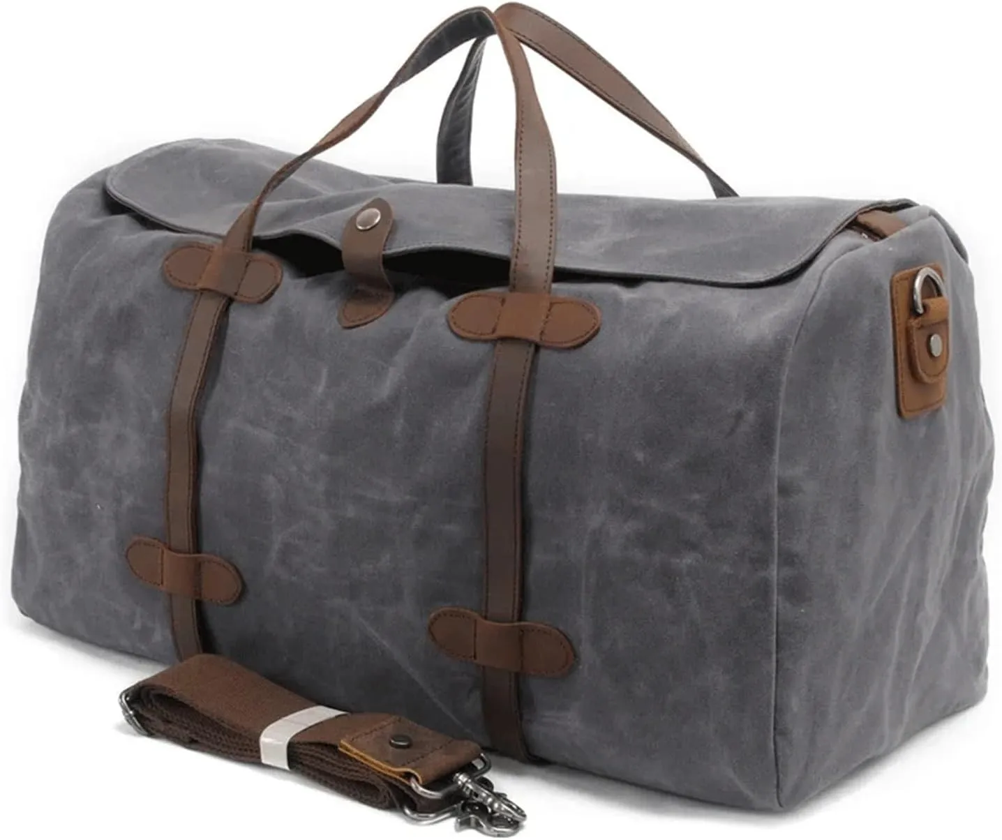 Travel Bags Big Vintage Waterproof Canvas and Leather Weekend Traveling Duffle Bags Large Carry on Luggage Bag