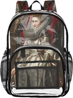Travel Clear Bags for Women Girls Backpack Kids Boys School Clear Plastic Bag Pvc Rubens Portrait Marchesa Brigida Spinola Doria