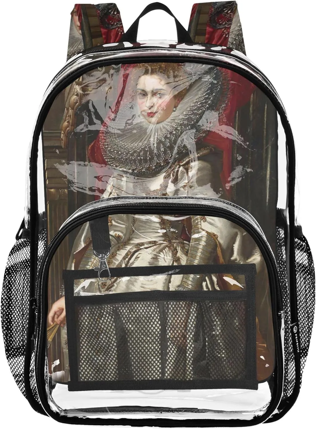 Travel Clear Bags for Women Girls Backpack Kids Boys School Clear Plastic Bag Pvc Rubens Portrait Marchesa Brigida Spinola Doria