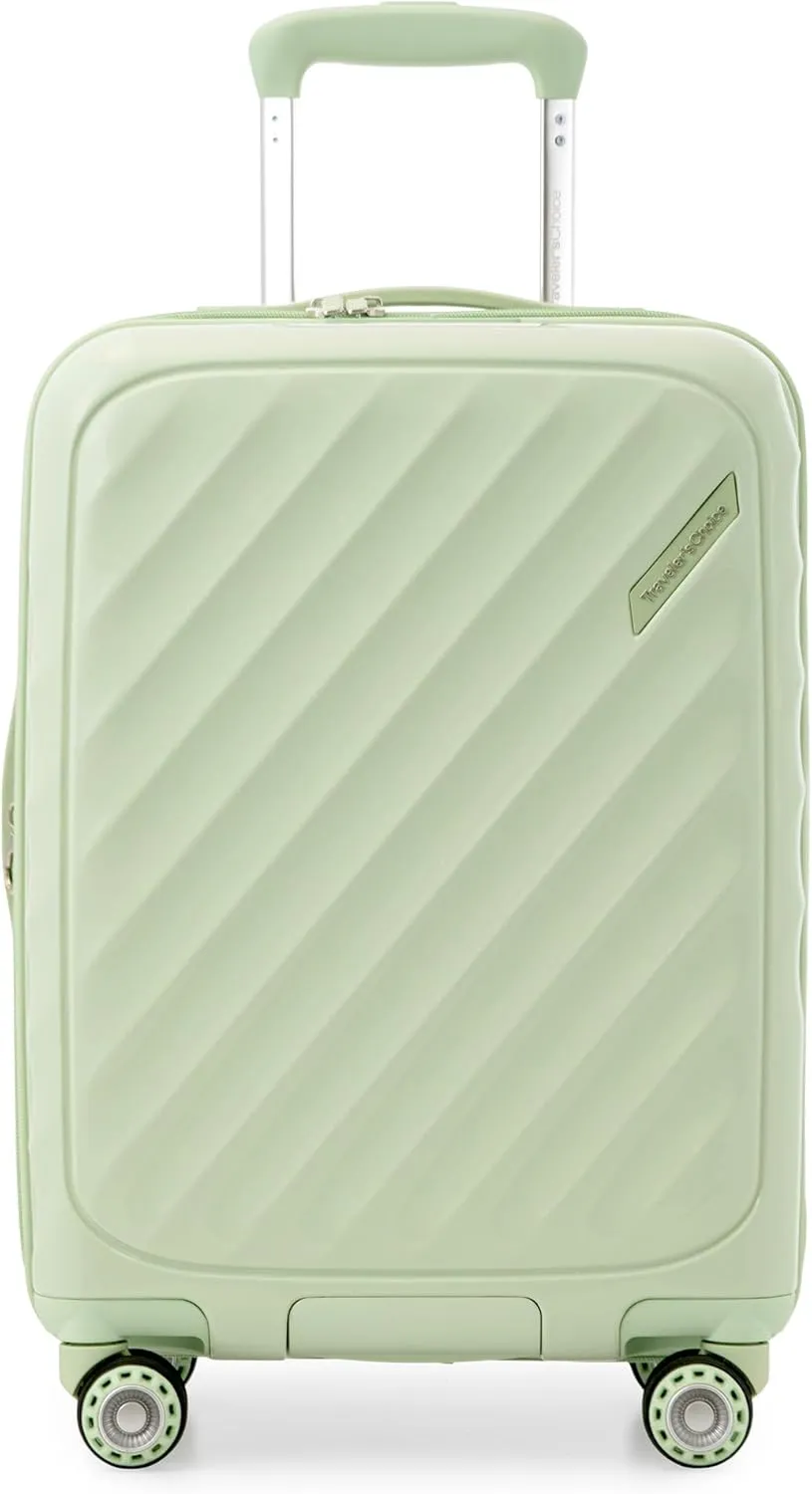 Traveler's Choice Elm Expandable Spinner Luggage Set, Glossy Mint, 21" Carry-On