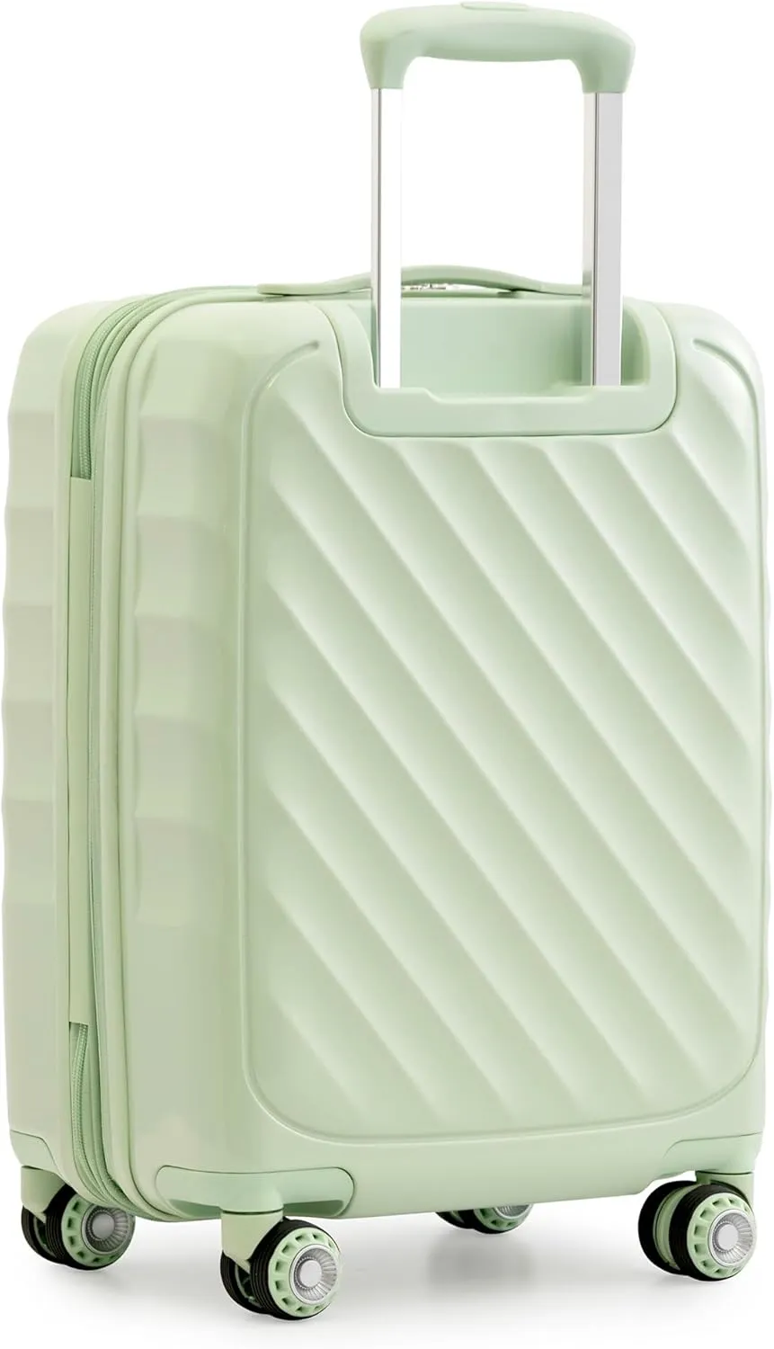 Traveler's Choice Elm Expandable Spinner Luggage Set, Glossy Mint, 21" Carry-On