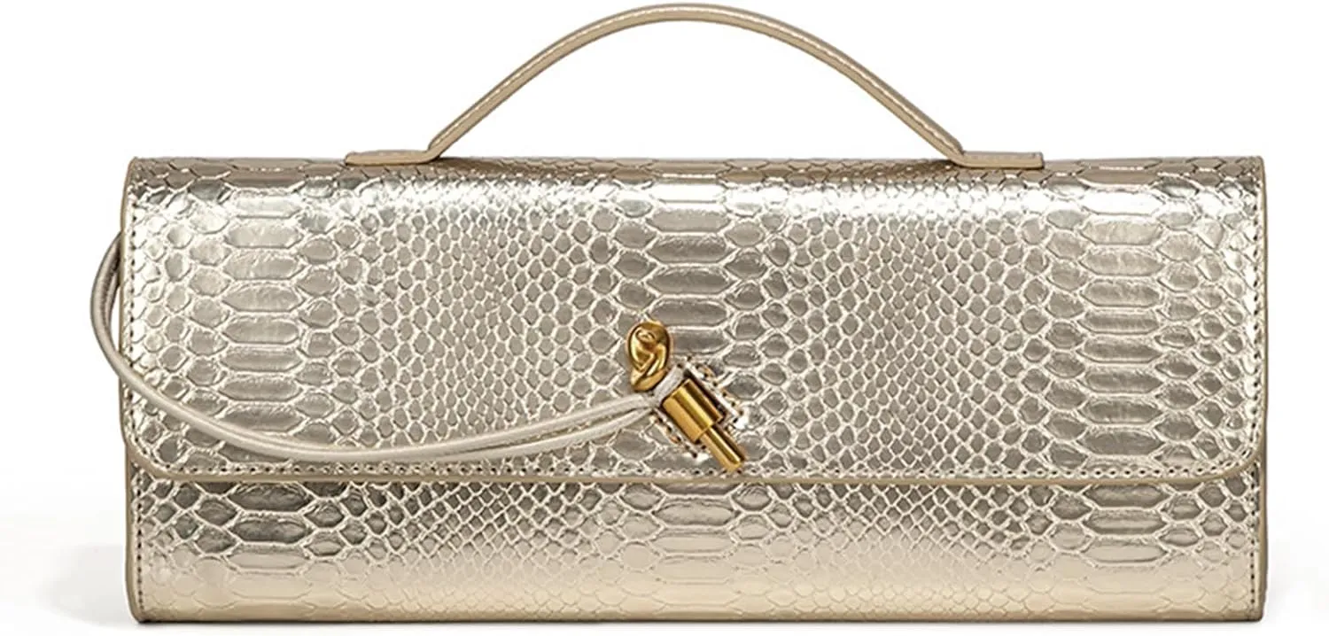 TRBSXRT Clutch Purses for Women - Fashion Satchel Crossbody Purse Leather Evening Bag Formal Shoulder Handbag