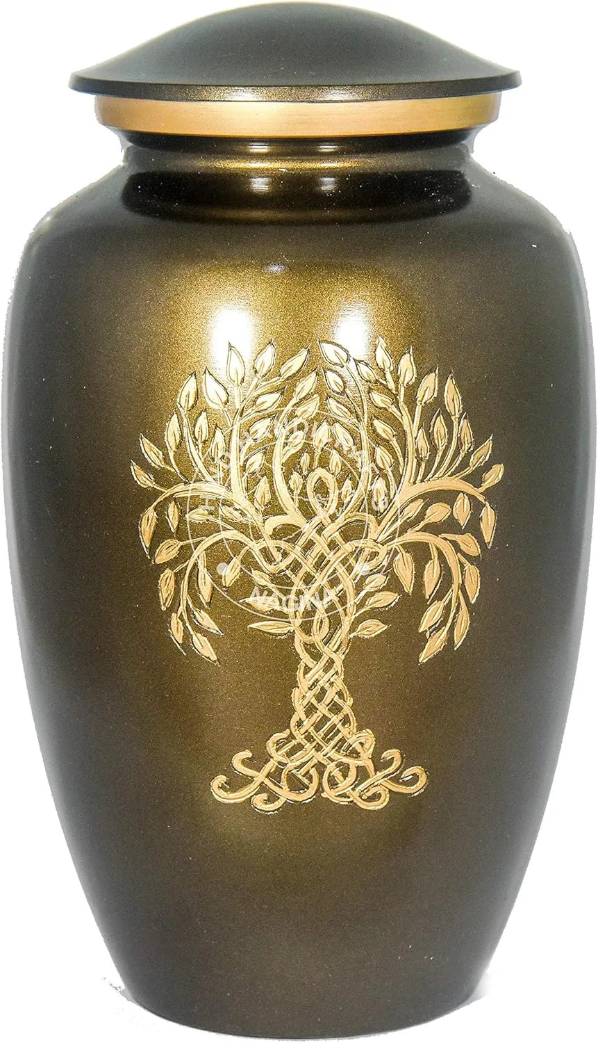 Tree of Life Engraved Cremation Urns for Human Ashes Adult Female, Burial Urns, Decorative Urns, Funeral Urns Hold Up to 200LB Large - Bag Included - Antique Copper