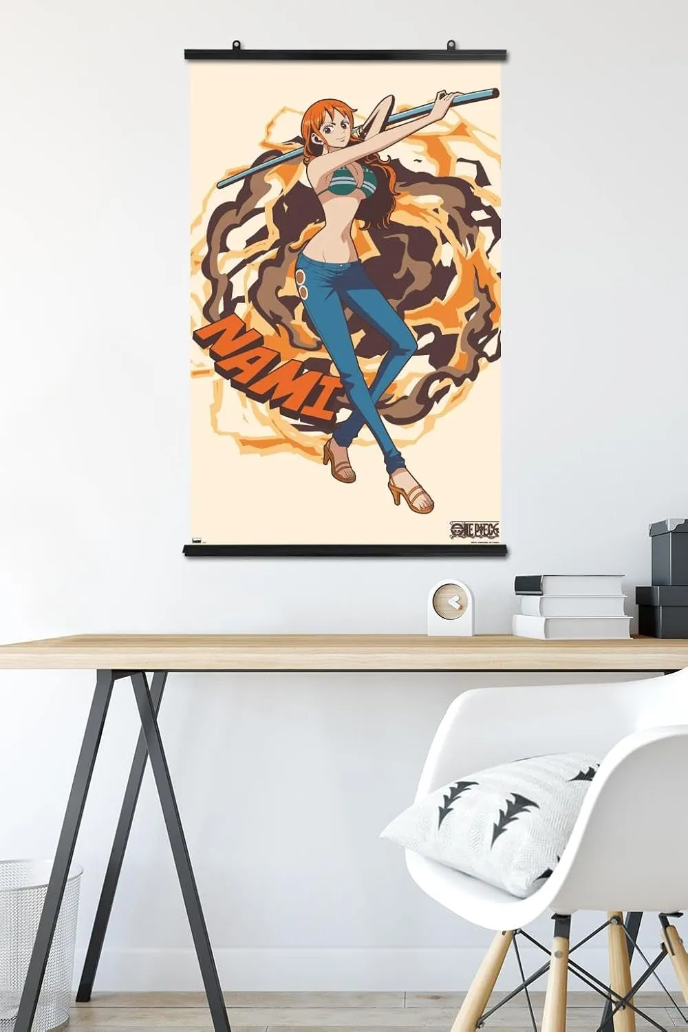 Trends International One Piece: Fishman Island - Nami Staff Wall Poster, 34L x 22.4W, Premium Poster & Clip Bundle