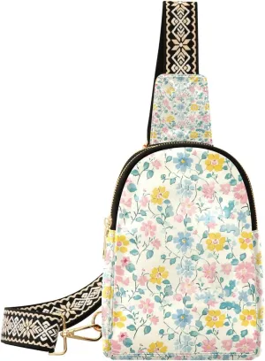 Trendy Crushed Flower chest bag for lightweight bag for women crossbody for travel