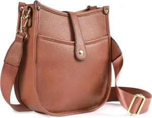 Trendy Hobo Crossbody Handbag with Adjustable Straps - Vegan Leather Designer Purses