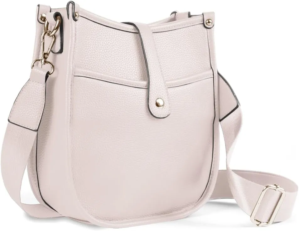 Trendy Hobo Crossbody Handbag with Adjustable Straps - Vegan Leather Designer Purses