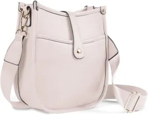 Trendy Hobo Crossbody Handbag with Adjustable Straps - Vegan Leather Designer Purses