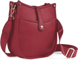 Trendy Hobo Crossbody Handbag with Adjustable Straps - Vegan Leather Designer Purses