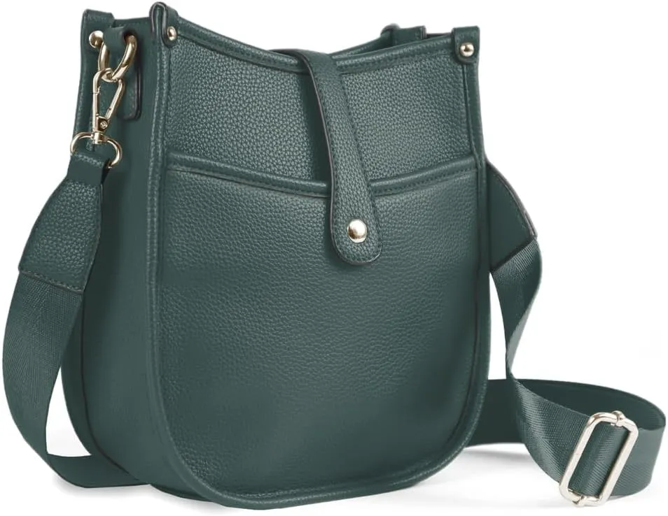 Trendy Hobo Crossbody Handbag with Adjustable Straps - Vegan Leather Designer Purses